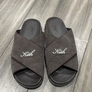 Kith Black Slide Sandals